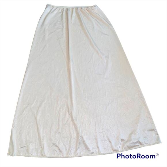Vassarette Underneath it All Vintage elastic waist nude half slip size large - Picture 1 of 5